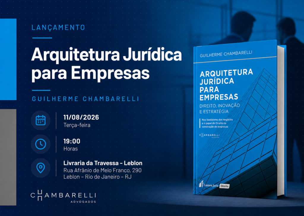 Foto Guilherme Chambarelli lança o livro “Arquitetura Jurídica para Empresas” pela Editora Lumen Juris